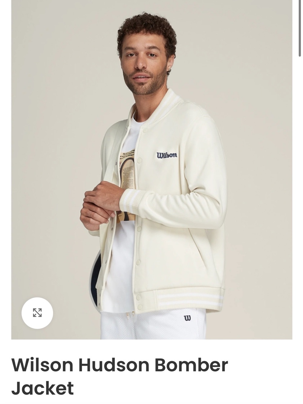 Wilson Cream Hudson Bomber Jacket